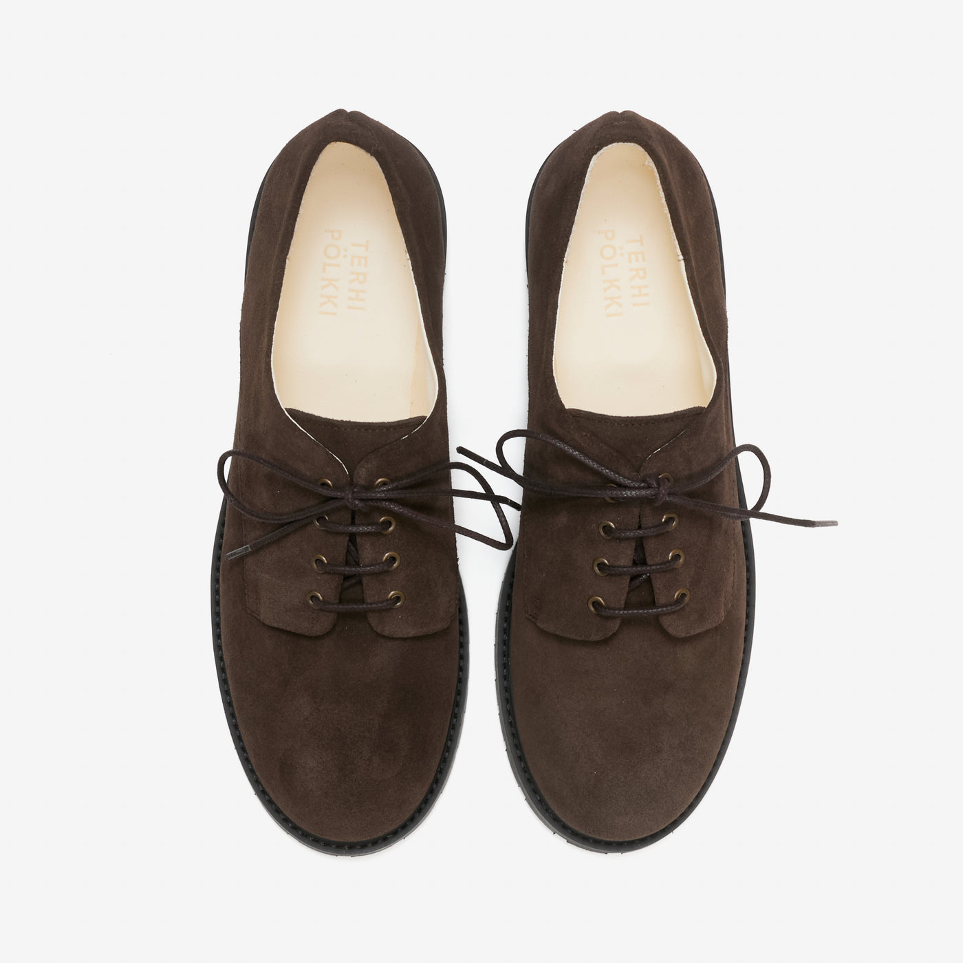 Ruby lace-up suede brown