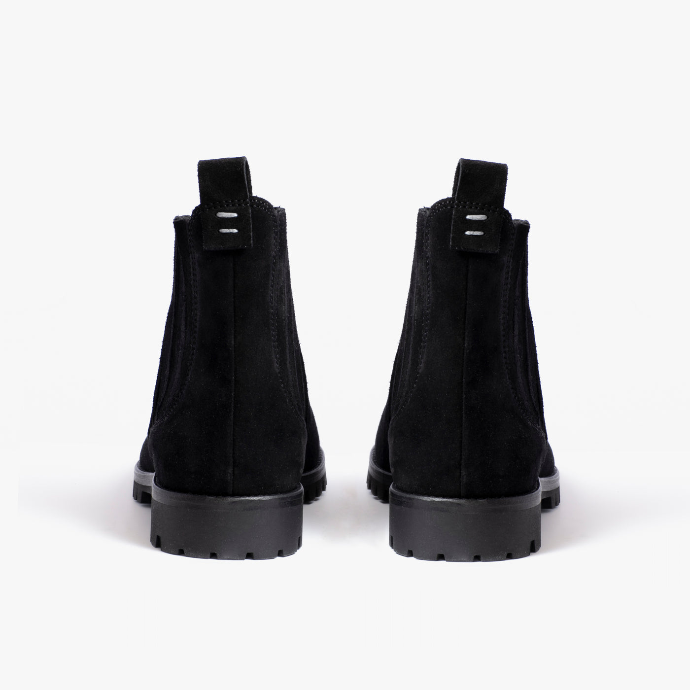 Men Chelsea Vibram Boot Suede Black